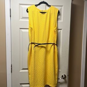 Yellow textured Ashley Stewart size 26 sleeveless dress. Never worn but not NWT